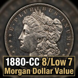 1880-CC 8/Low 7 Morgan Dollar Value — What This Rare Carson City Coin Is Worth Today