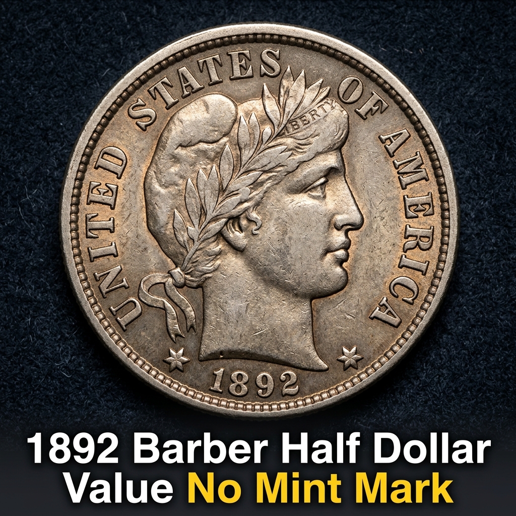 1892 Barber Half Dollar Value No Mint Mark and What It Could Be Worth Today