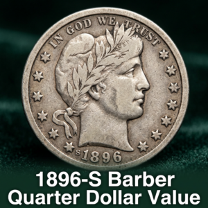 1896-S Barber Quarter Dollar Value and What It's Really Worth Today