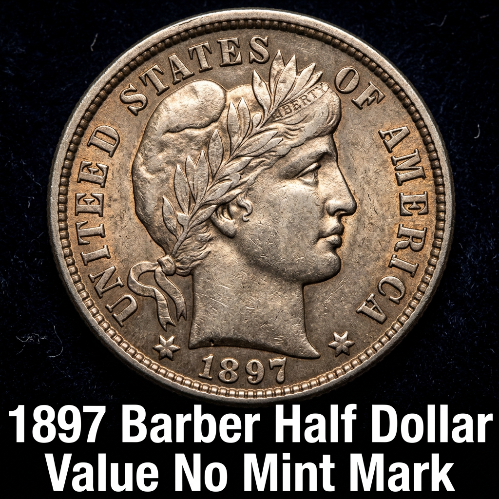 1897 Barber Half Dollar Value With No Mint Mark and What It's Worth Today