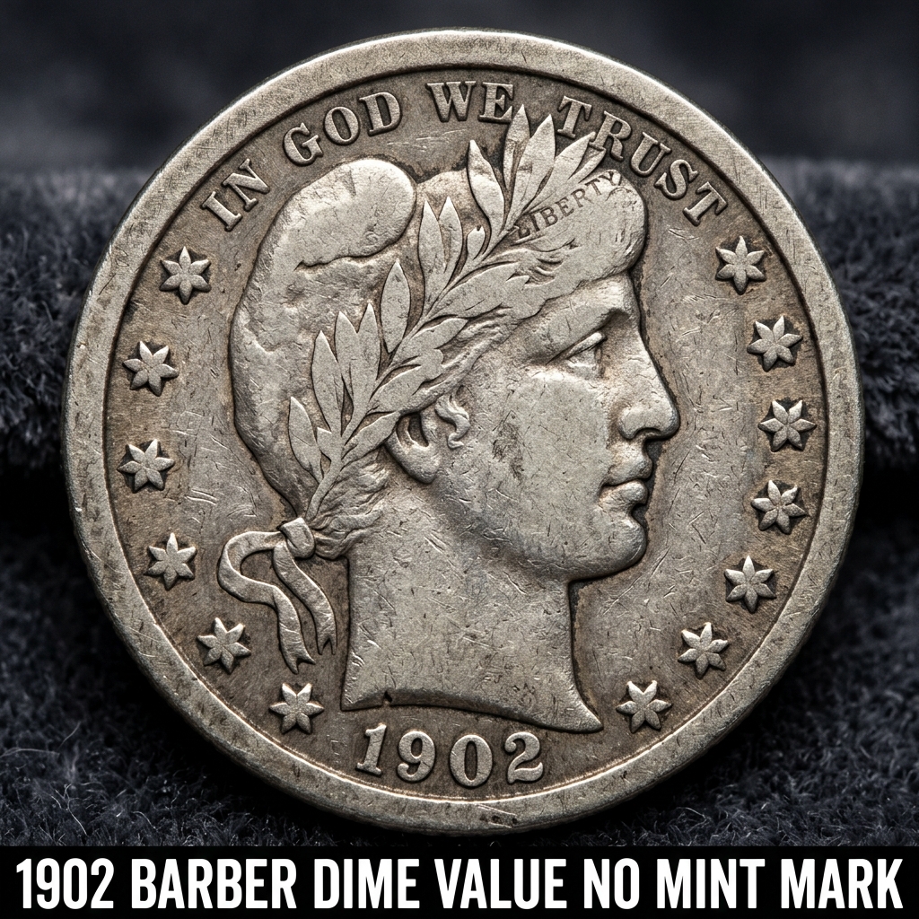 1902 Barber Dime Value With No Mint Mark What It's Worth Today