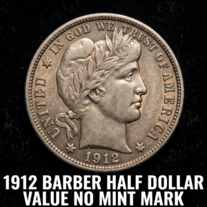 1912 Barber Half Dollar Value With No Mint Mark and What It's Worth Today