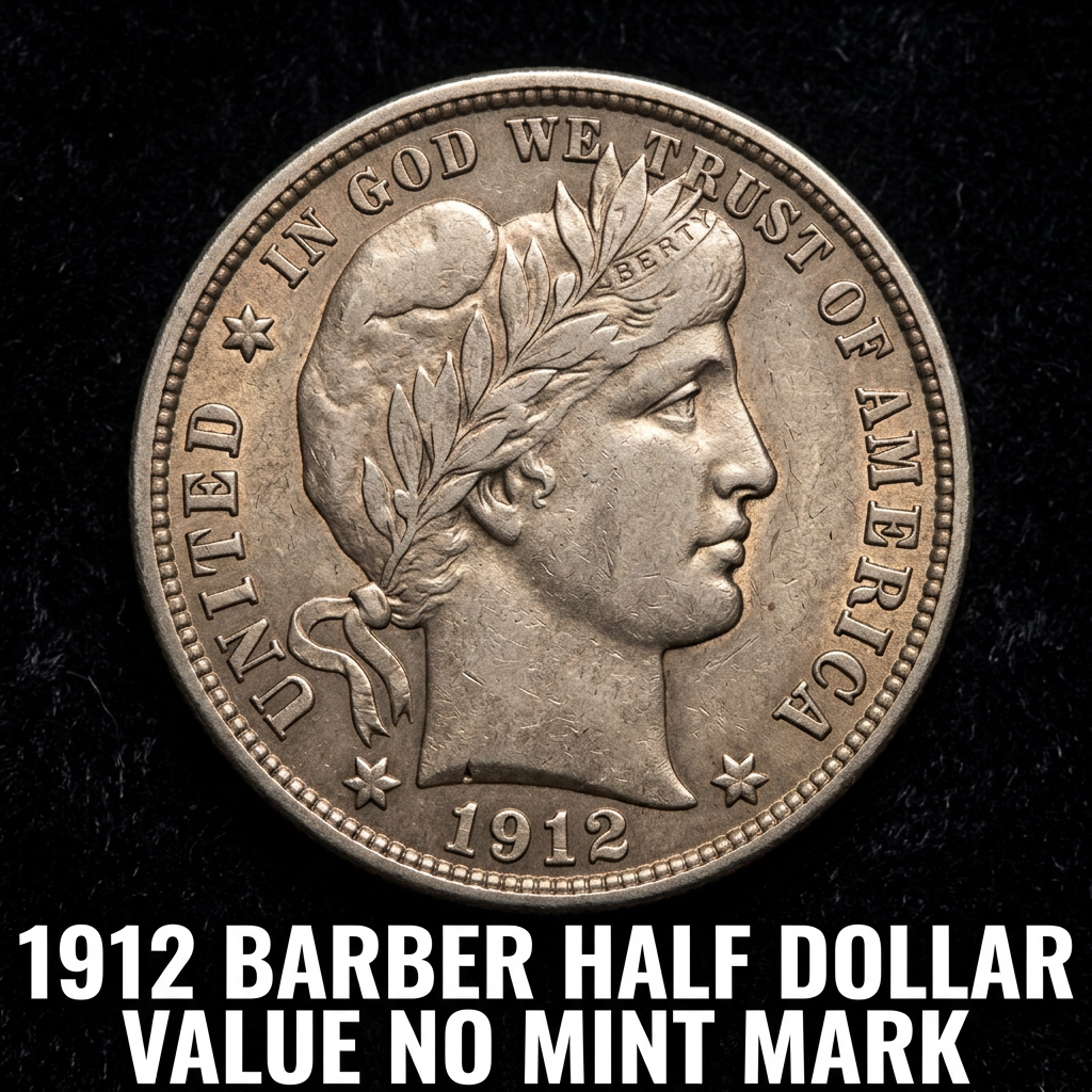 1912 Barber Half Dollar Value With No Mint Mark and What It's Worth Today