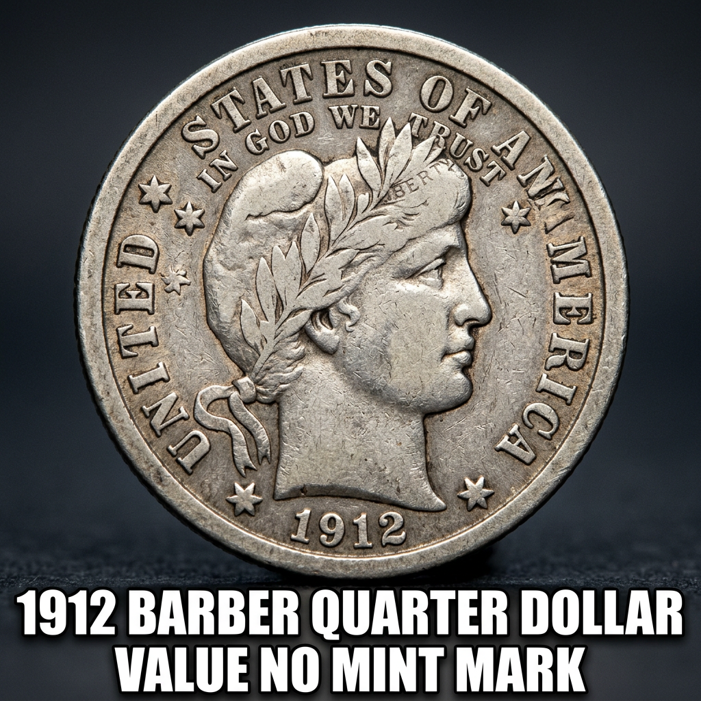 1912 Barber Quarter Dollar Value No Mint Mark — What It's Really Worth Today