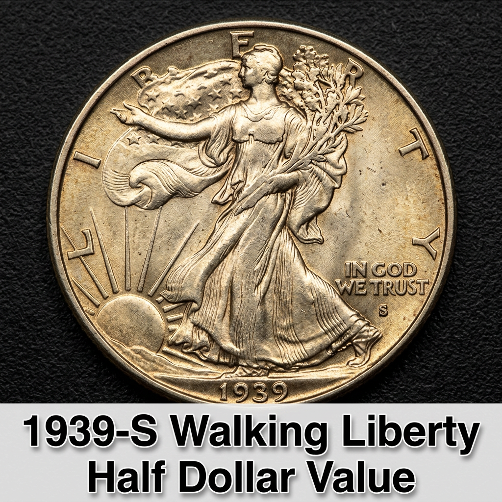 1939-S Walking Liberty Half Dollar Value Guide What It's Worth Today