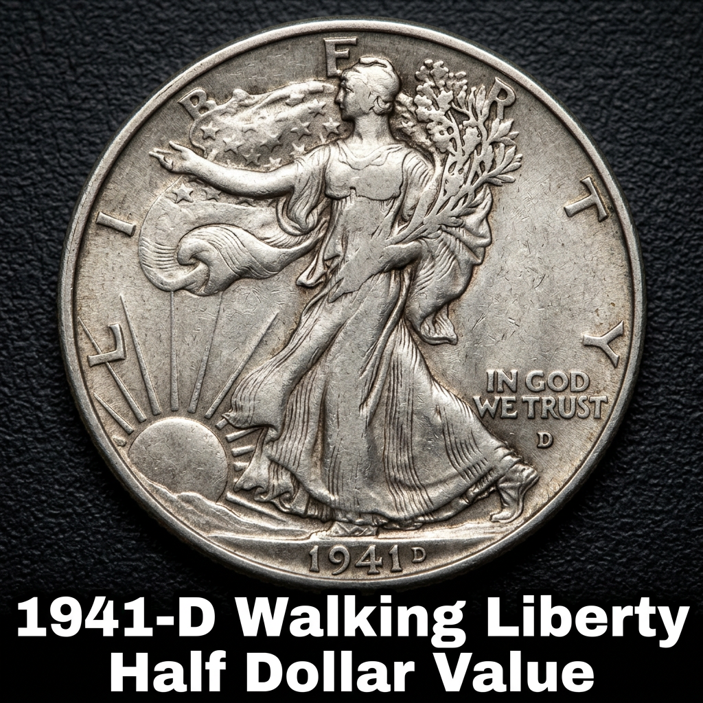 1941-D Walking Liberty Half Dollar Value and What It's Worth Today