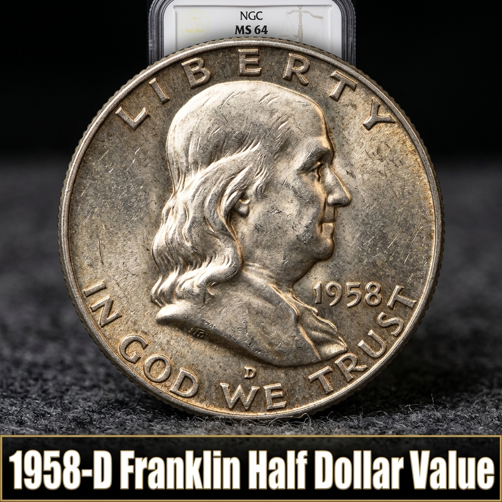 1958-D Franklin Half Dollar Value and What It's Really Worth Today