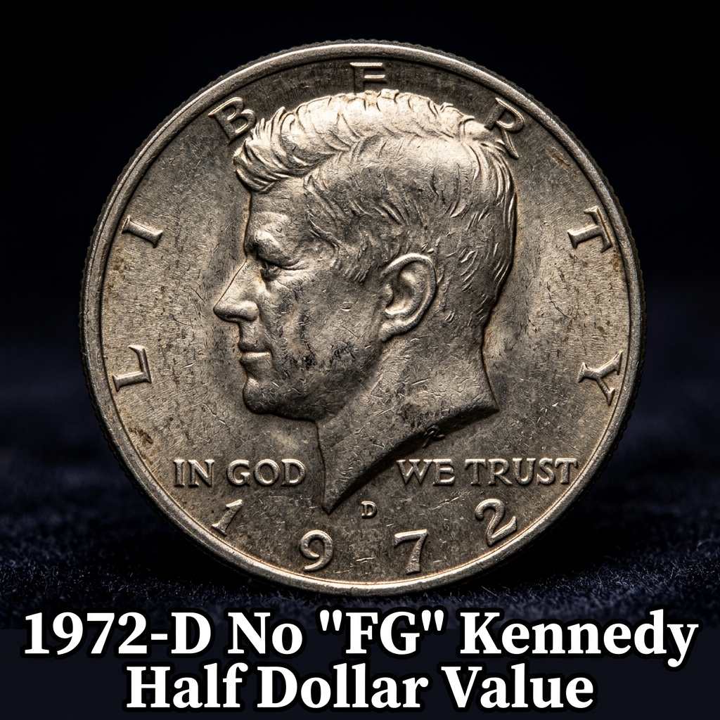 1972-D Kennedy Half Dollar Without FG Initials and What It's Worth Today