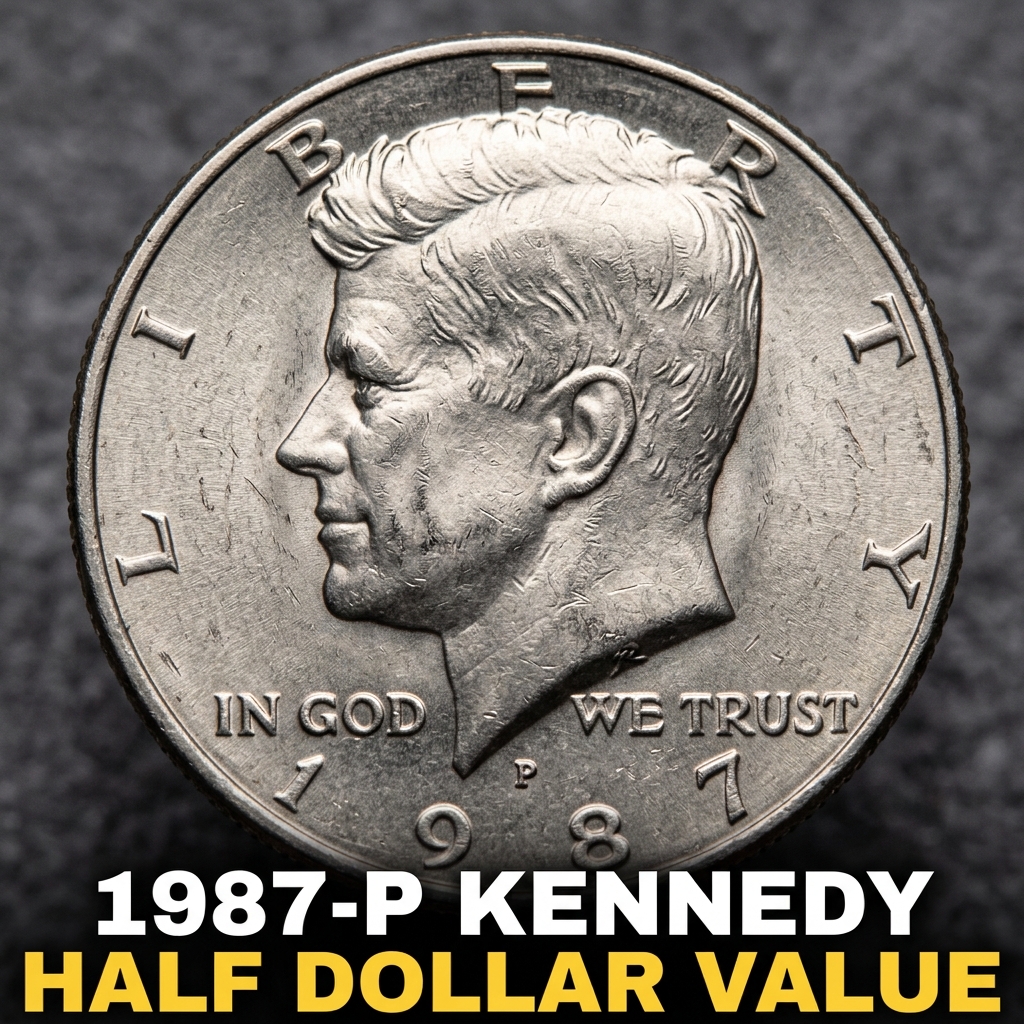 1987-P Kennedy Half Dollar Value and What It's Worth Today