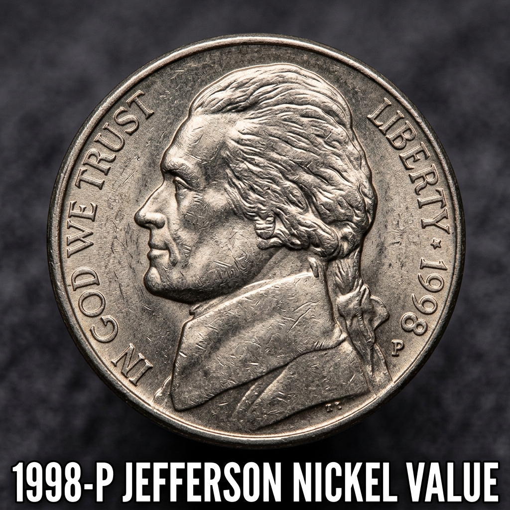 1998-P Jefferson Nickel Value How Much Is It Worth Today