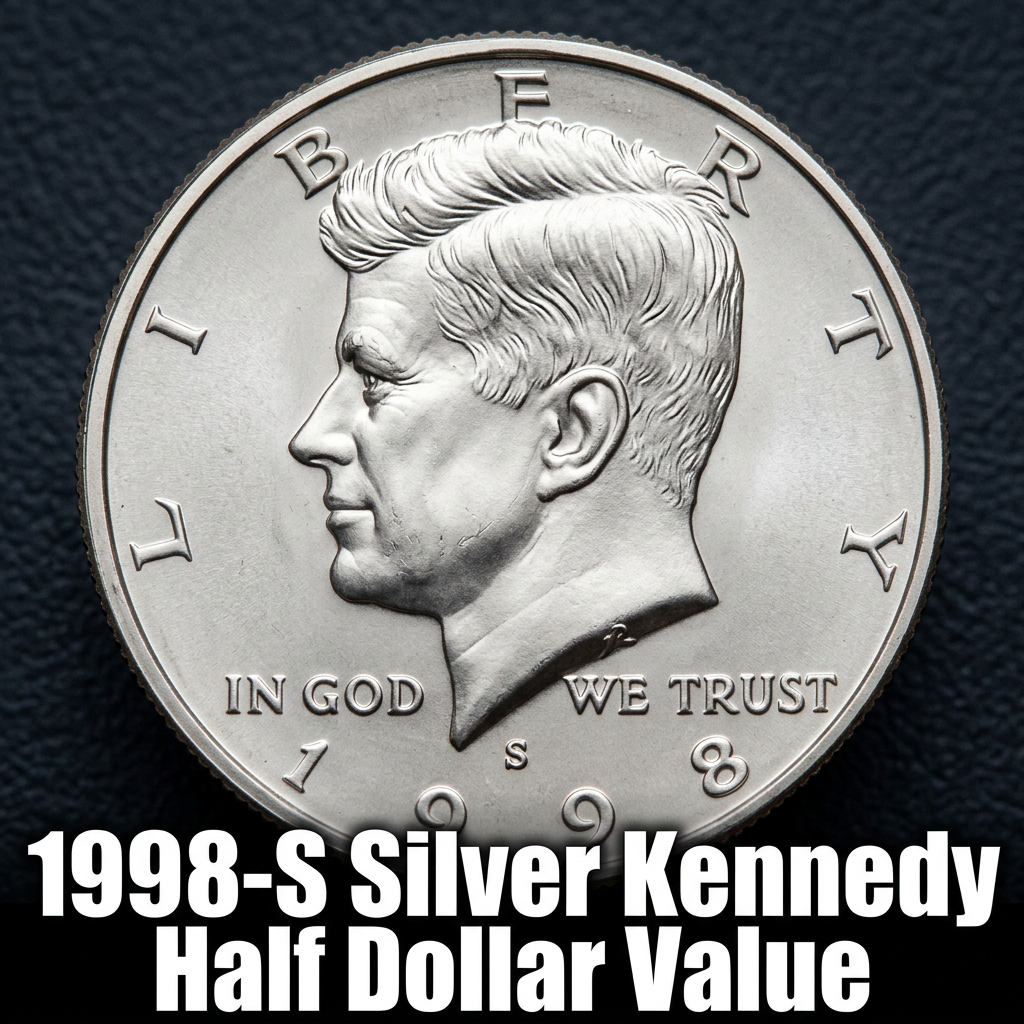 1998-S Silver Kennedy Half Dollar Value and What It's Really Worth Today