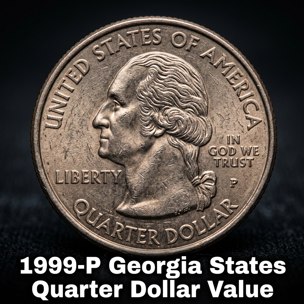 1999-P Georgia State Quarter Dollar Value and What It's Worth Today