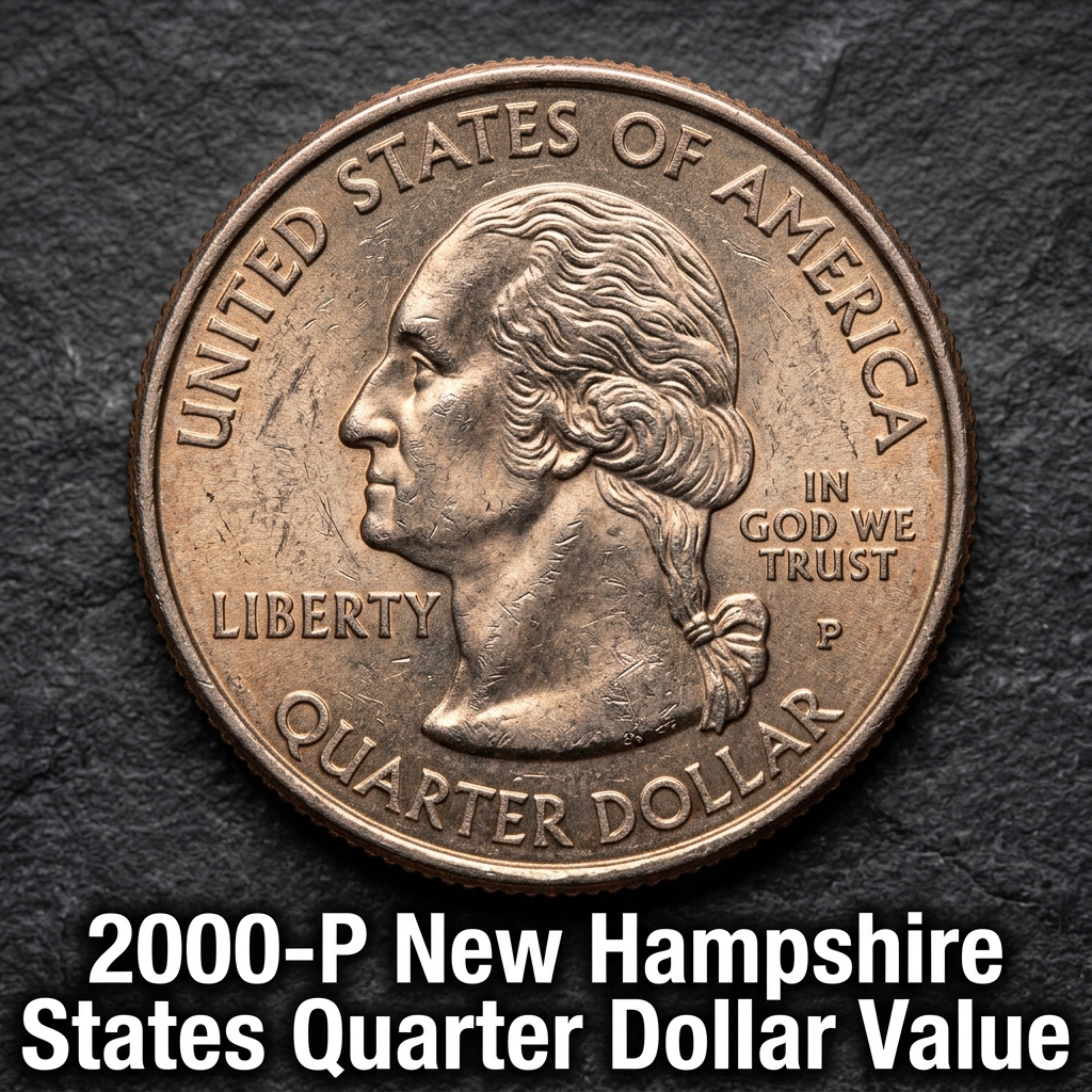 2000-P New Hampshire State Quarter Dollar Value and What It's Worth Today