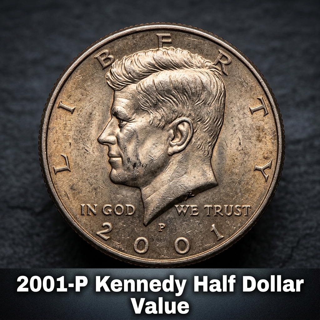 2001-P Kennedy Half Dollar Value and What It's Worth Today