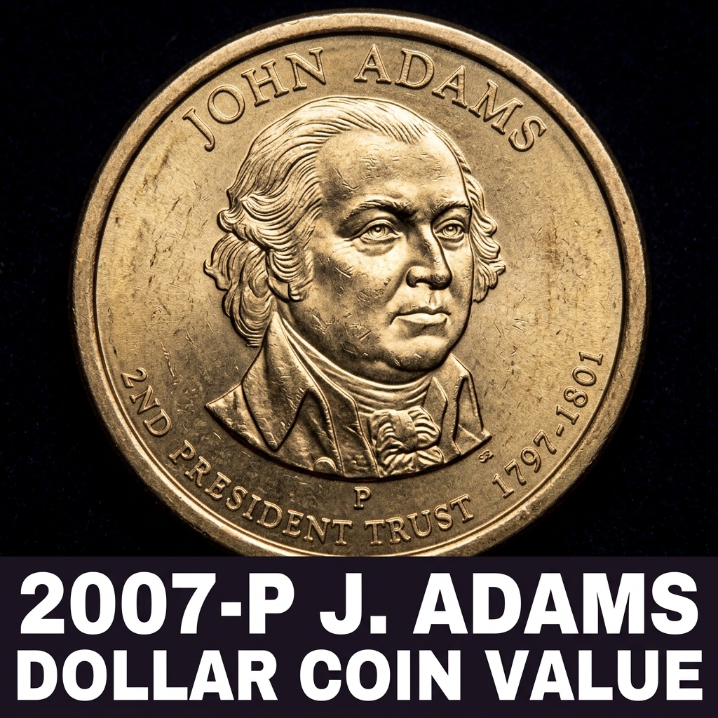 2007-P John Adams Dollar Coin Value — What It's Really Worth Today