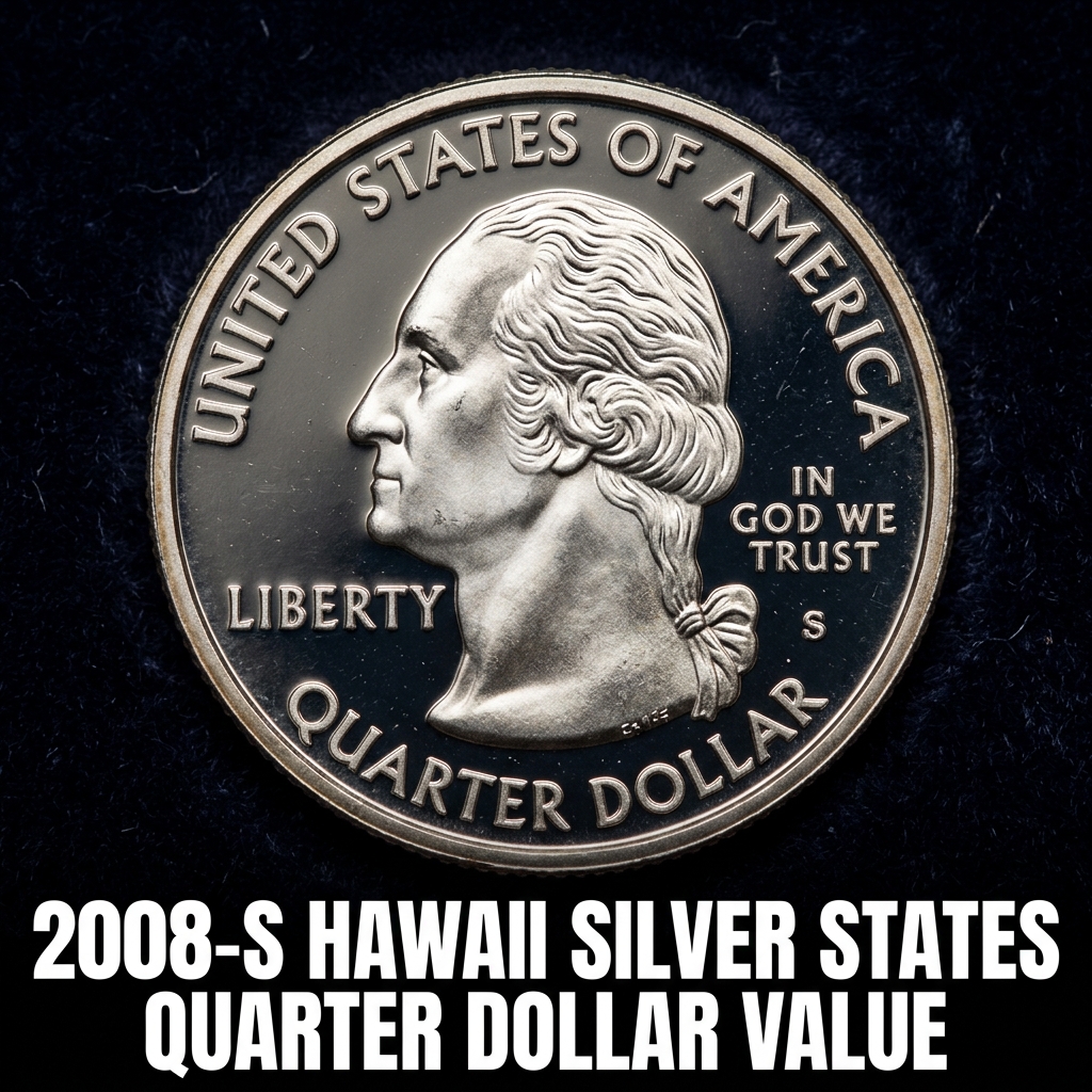 2008-S Hawaii Silver State Quarter Dollar Value and What It's Worth Today